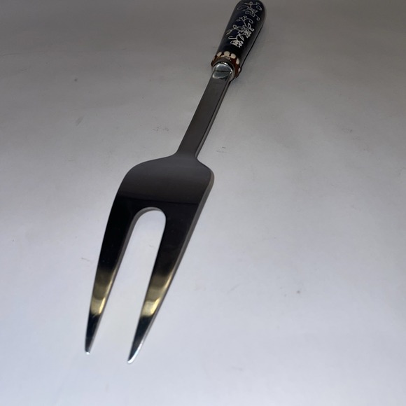 Temp-tations  Stainless 11 1/8" Cold Meat Serving Fork Silicone Handle - Picture 3 of 5